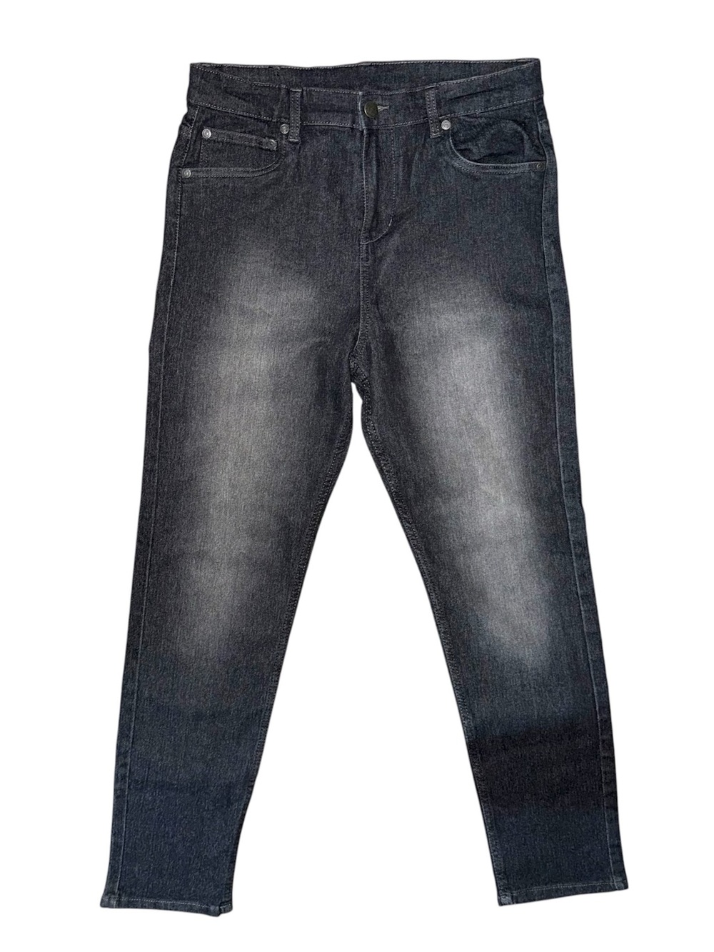 Black Acid Wash Y2K Streetwear Skinny Jeans